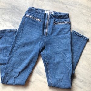 Reformation Double Zipper Jean